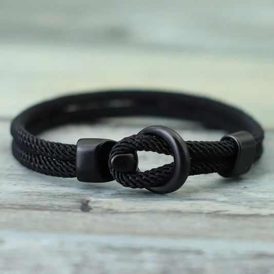 Fashion Rope Bracelet Men Double Layer Outdoor Camping Braclet Homme Accessories Survival Paracord Braslet Gift for Him
